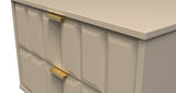 Cube 2 Drawer Midi Chest with Gold Hairpin Legs - Welcome Furniture