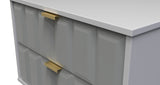 Cube 2 Drawer Midi Chest with Gold Hairpin Legs - Welcome Furniture
