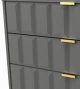 Cube 3 Drawer Chest with Gold Hairpin Legs - Welcome Furniture