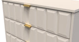 Cube 3 Drawer Chest with Gold Hairpin Legs - Welcome Furniture