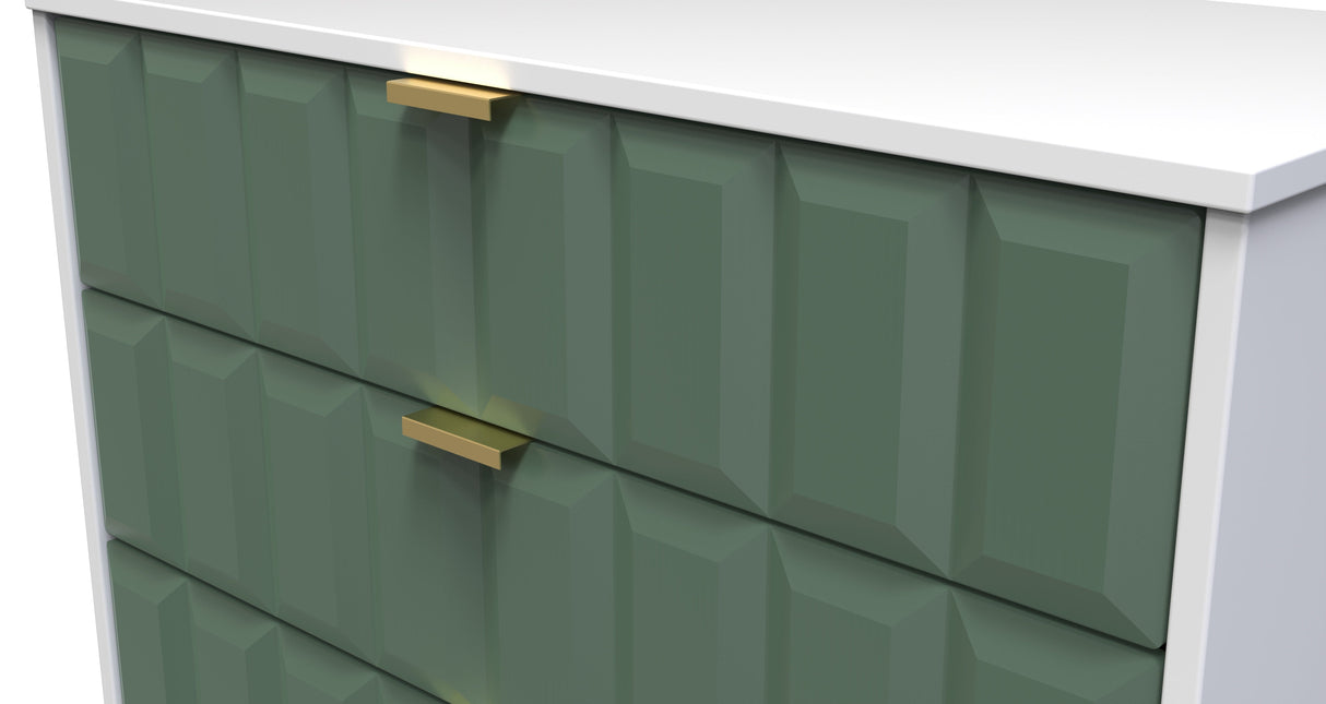 Cube 3 Drawer Chest with Gold Hairpin Legs - Welcome Furniture