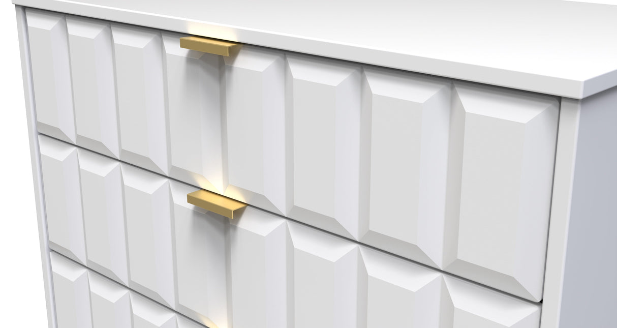 Cube 3 Drawer Chest with Gold Hairpin Legs - Welcome Furniture