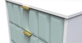 Cube 3 Drawer Midi Chest with Gold Hairpin Legs - Welcome Furniture