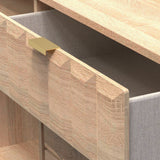 Cube 3 Drawer TV Unit with Gold Hairpin Legs - Welcome Furniture