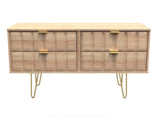 Cube 4 Drawer Bed Box with Gold Hairpin Legs - Welcome Furniture