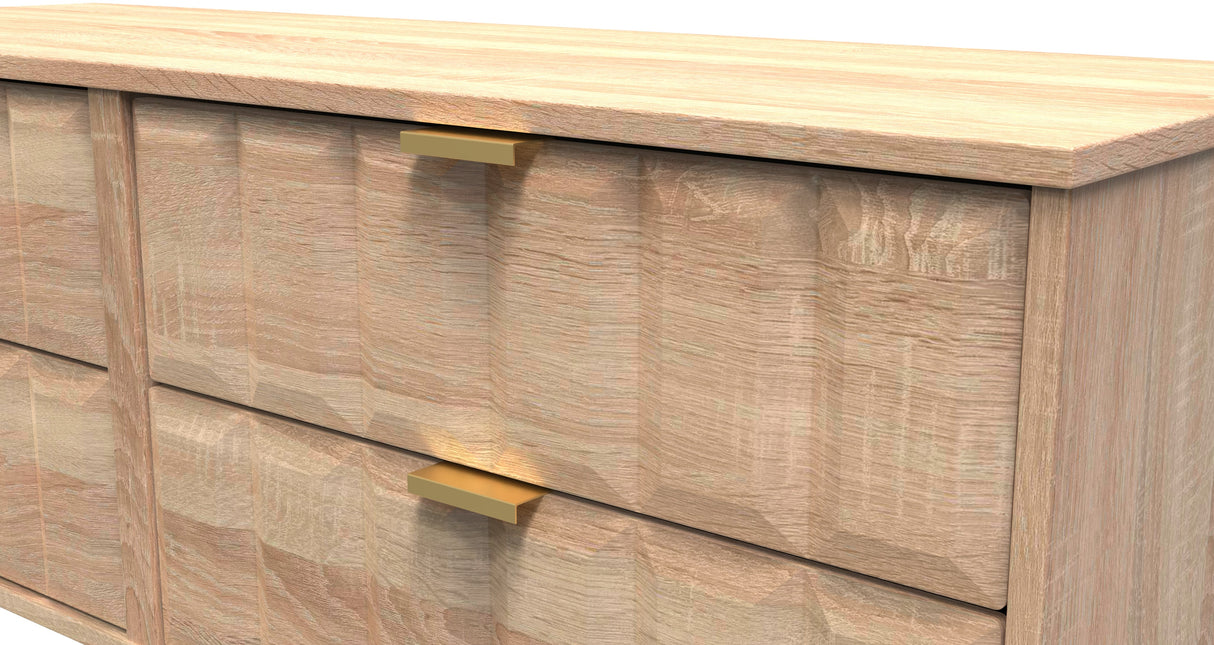 Cube 4 Drawer Bed Box with Gold Hairpin Legs - Welcome Furniture