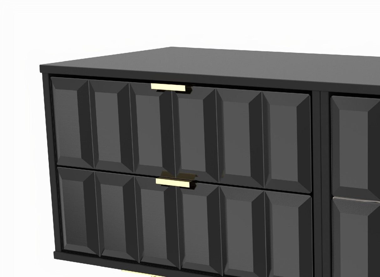 Cube 4 Drawer Bed Box with Gold Hairpin Legs - Welcome Furniture