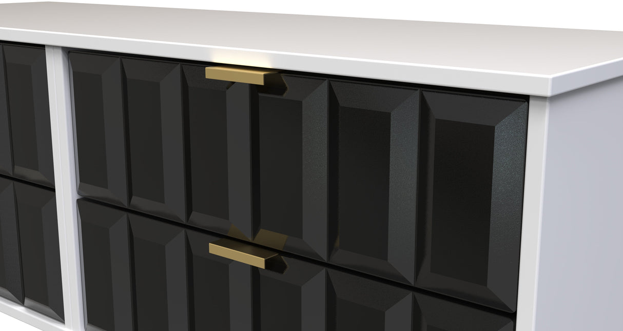 Cube 4 Drawer Bed Box with Gold Hairpin Legs - Welcome Furniture