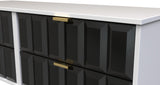 Cube 4 Drawer Bed Box with Gold Hairpin Legs - Welcome Furniture
