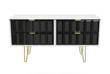 Cube 4 Drawer Bed Box with Gold Hairpin Legs - Welcome Furniture