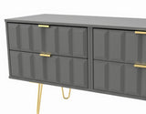 Cube 4 Drawer Bed Box with Gold Hairpin Legs - Welcome Furniture