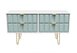 Cube 4 Drawer Bed Box with Gold Hairpin Legs - Welcome Furniture