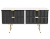 Cube 4 Drawer Bed Box with Gold Hairpin Legs - Welcome Furniture