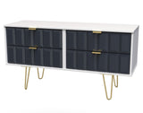 Cube 4 Drawer Bed Box with Gold Hairpin Legs - Welcome Furniture
