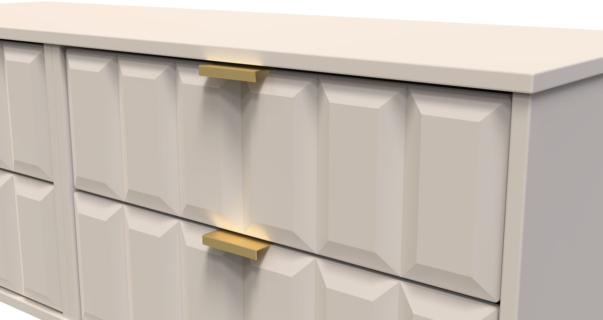 Cube 4 Drawer Bed Box with Gold Hairpin Legs - Welcome Furniture