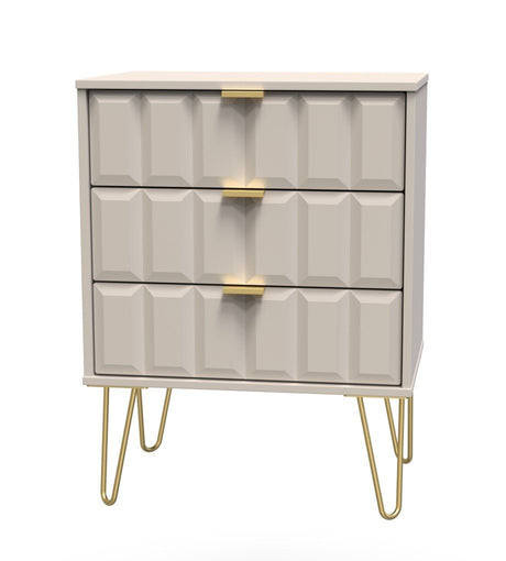Cube 4 Drawer Bed Box with Gold Hairpin Legs - Welcome Furniture