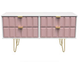 Cube 4 Drawer Bed Box with Gold Hairpin Legs - Welcome Furniture