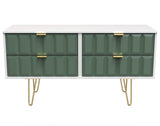 Cube 4 Drawer Bed Box with Gold Hairpin Legs - Welcome Furniture