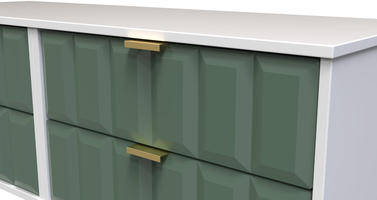 Cube 4 Drawer Bed Box with Gold Hairpin Legs - Welcome Furniture