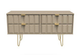 Cube 4 Drawer Bed Box with Gold Hairpin Legs - Welcome Furniture