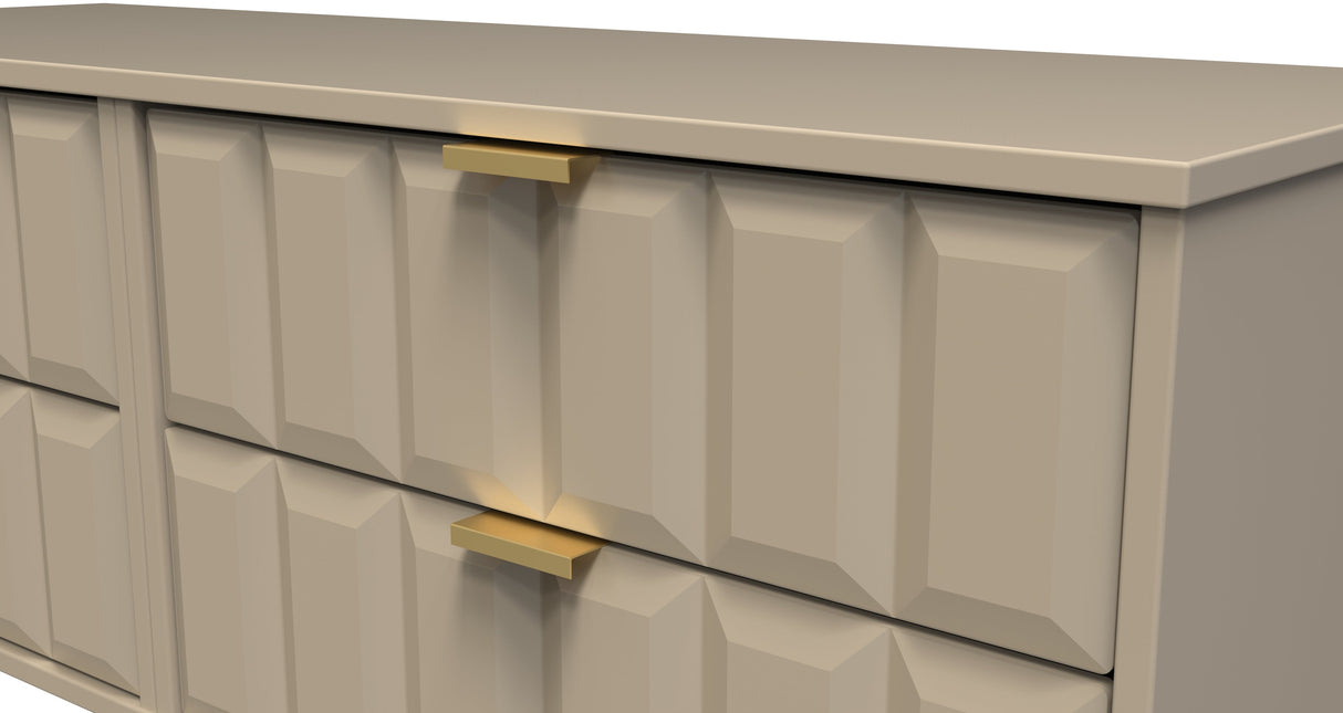Cube 4 Drawer Bed Box with Gold Hairpin Legs - Welcome Furniture