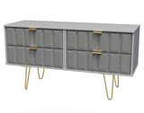 Cube 4 Drawer Bed Box with Gold Hairpin Legs - Welcome Furniture
