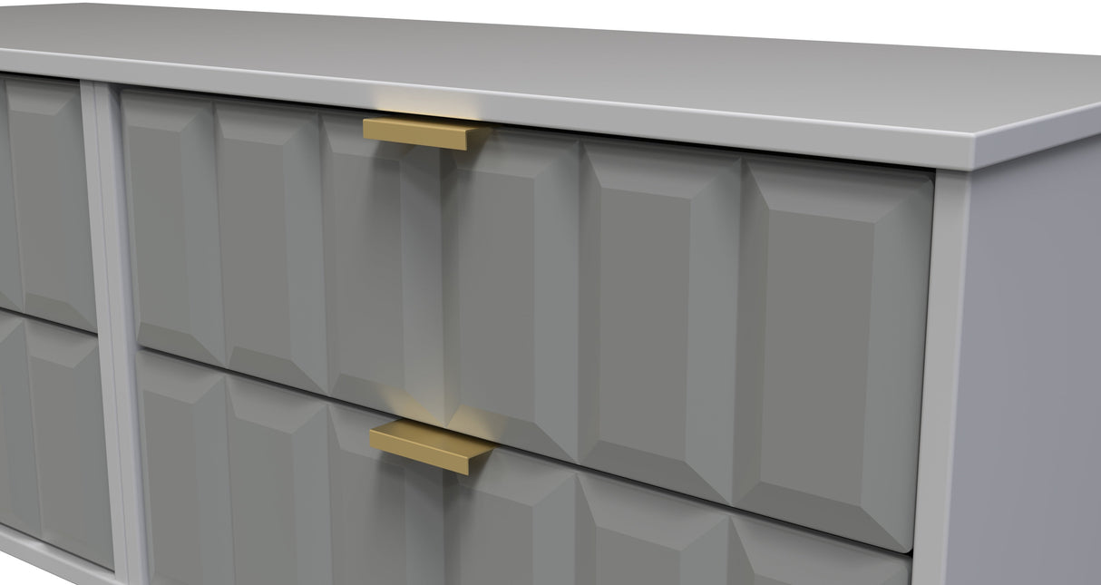 Cube 4 Drawer Bed Box with Gold Hairpin Legs - Welcome Furniture
