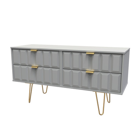 Cube 4 Drawer Bed Box with Gold Hairpin Legs - Welcome Furniture