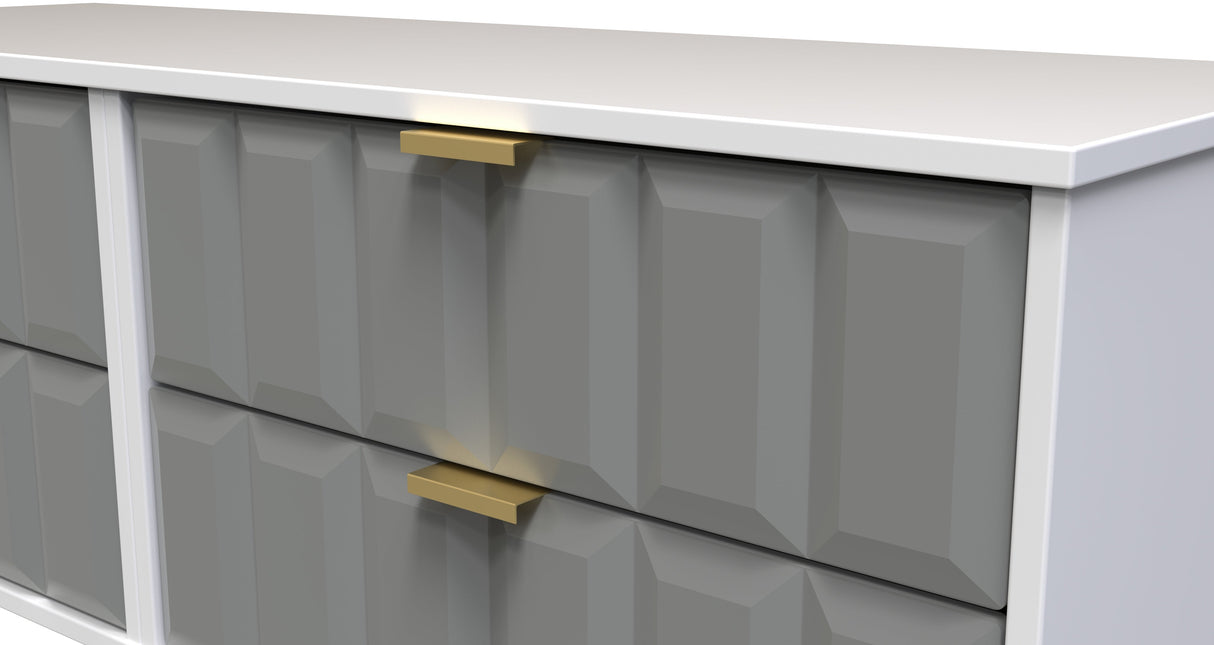 Cube 4 Drawer Bed Box with Gold Hairpin Legs - Welcome Furniture