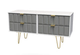 Cube 4 Drawer Bed Box with Gold Hairpin Legs - Welcome Furniture