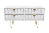 Cube 4 Drawer Bed Box with Gold Hairpin Legs - Welcome Furniture