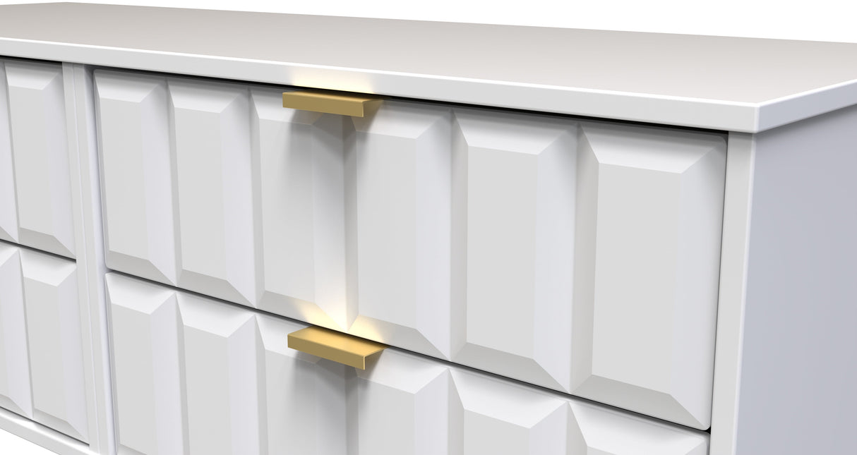 Cube 4 Drawer Bed Box with Gold Hairpin Legs - Welcome Furniture