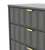 Cube 4 Drawer Chest with Gold Hairpin Legs - Welcome Furniture