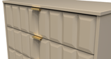 Cube 4 Drawer Chest with Gold Hairpin Legs - Welcome Furniture