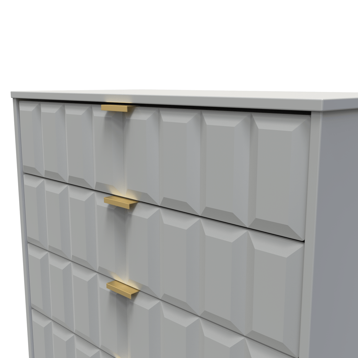 Cube 4 Drawer Chest with Gold Hairpin Legs - Welcome Furniture