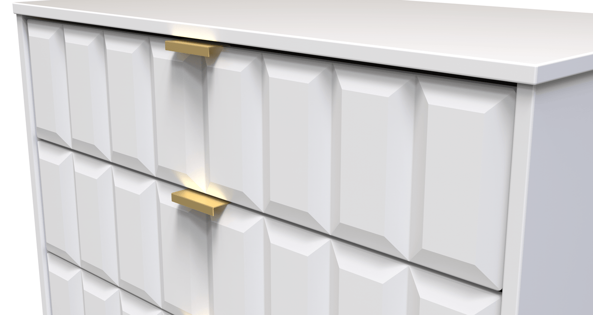 Cube 4 Drawer Chest with Gold Hairpin Legs - Welcome Furniture