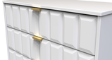 Cube 4 Drawer Chest with Gold Hairpin Legs - Welcome Furniture