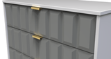 Cube 5 Drawer Chest with Gold Hairpin Legs - Welcome Furniture