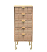 Cube Chest of 5 Drawers with Gold Hairpin Legs - Welcome Furniture