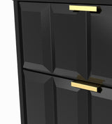 Cube Chest of 5 Drawers with Gold Hairpin Legs - Welcome Furniture