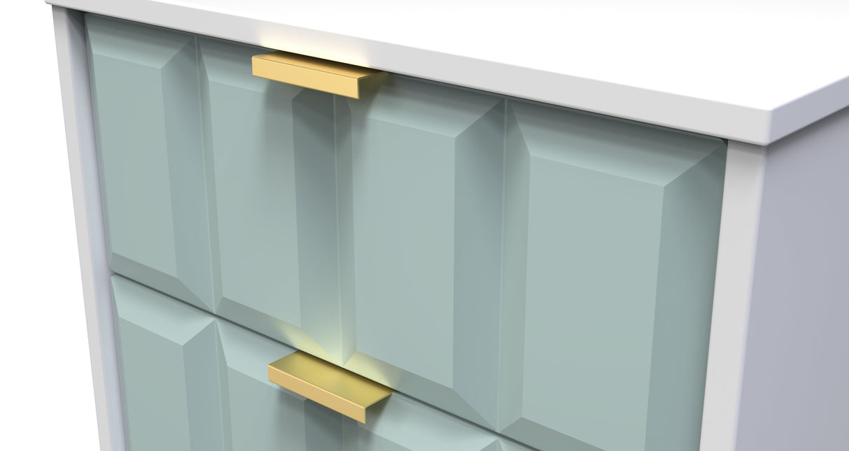 Cube Chest of 5 Drawers with Gold Hairpin Legs - Welcome Furniture