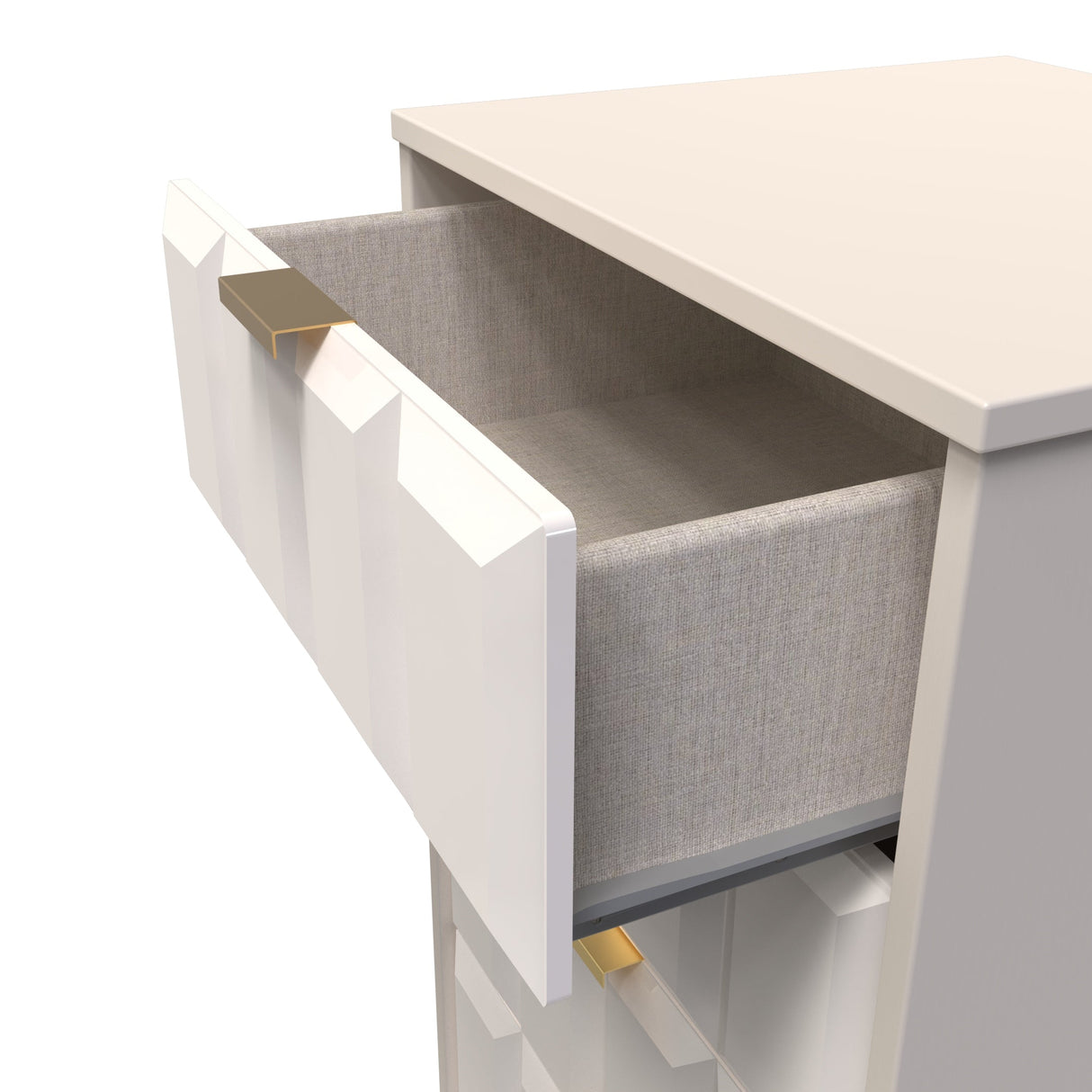 Cube Chest of 5 Drawers with Gold Hairpin Legs - Welcome Furniture