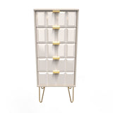 Cube Chest of 5 Drawers with Gold Hairpin Legs - Welcome Furniture