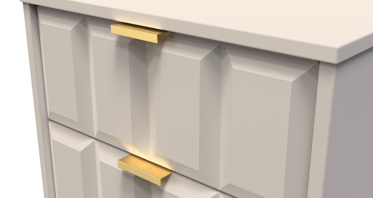 Cube Chest of 5 Drawers with Gold Hairpin Legs - Welcome Furniture