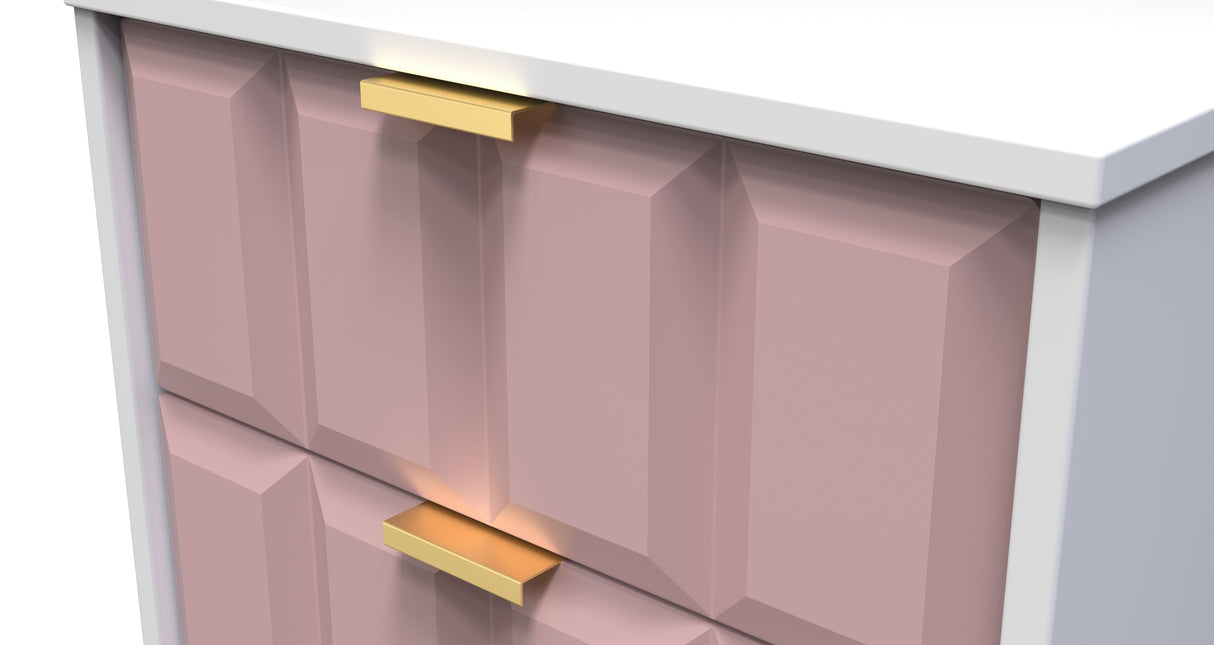 Cube Chest of 5 Drawers with Gold Hairpin Legs - Welcome Furniture