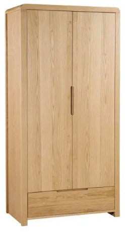 Curve 2 Door 1 Drawer Double Wardrobe - Julian Bowen