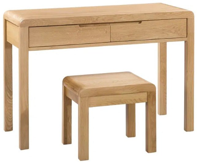 Curve 2 Drawer Dressing Table and Stool - Julian Bowen