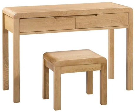 Curve 2 Drawer Dressing Table and Stool - Julian Bowen