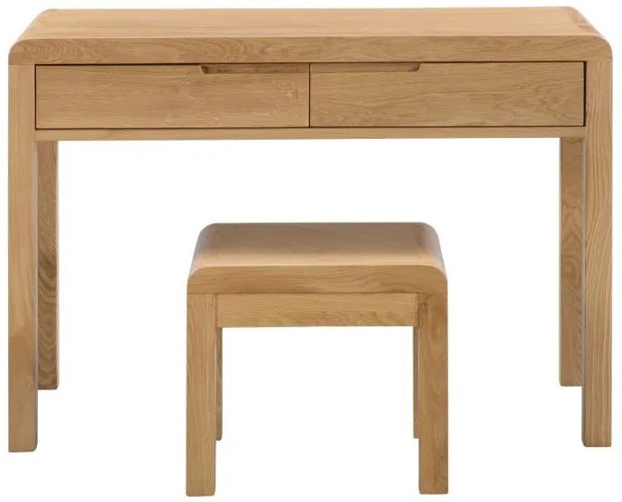 Curve 2 Drawer Dressing Table and Stool - Julian Bowen