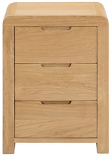 Curve 3 Drawer Bedside Table - Julian Bowen